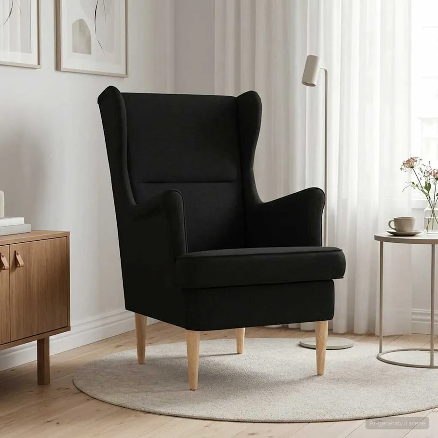 fauteuil Noir tissu - 3