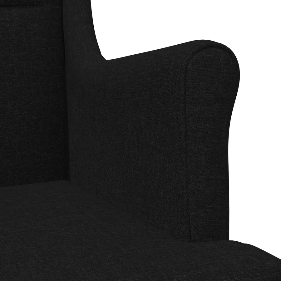 fauteuil Noir tissu - 7