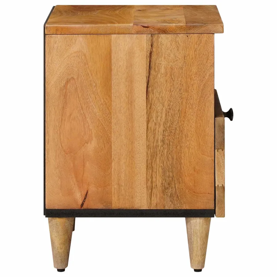 Cabinet de chevet Naturel 40 x 33 x 46 cm Bois de mangue massif - 4