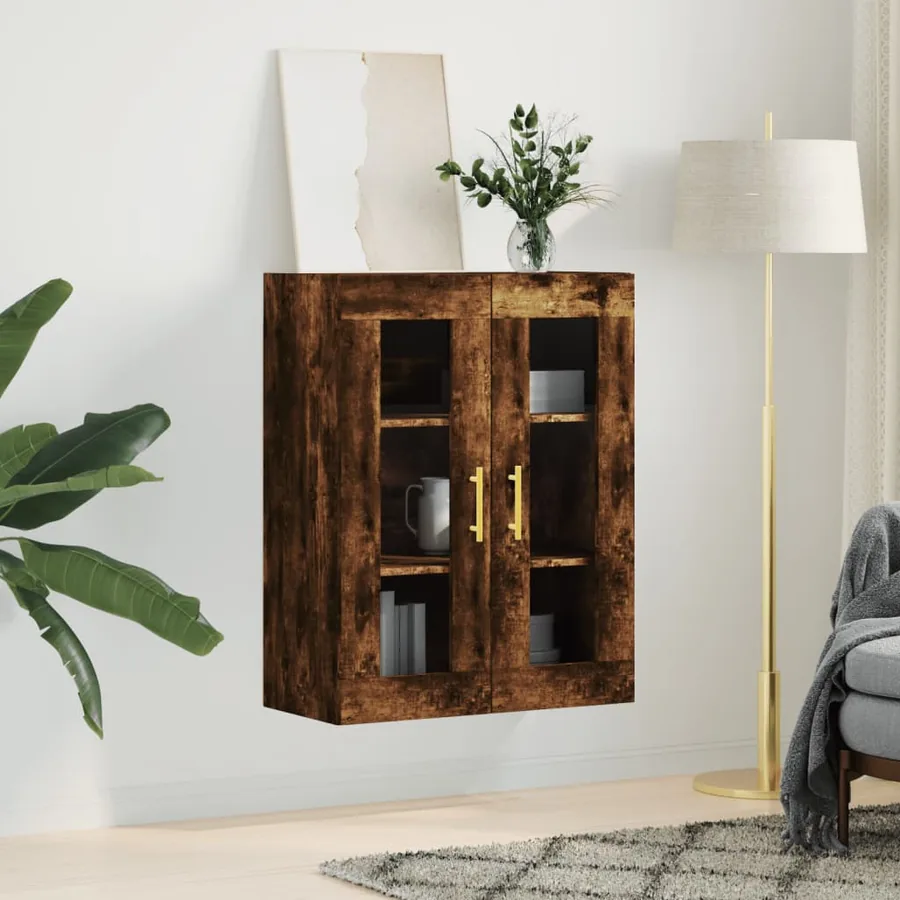 Armoire murale chêne fumé 69,5x34x90 cm - 3