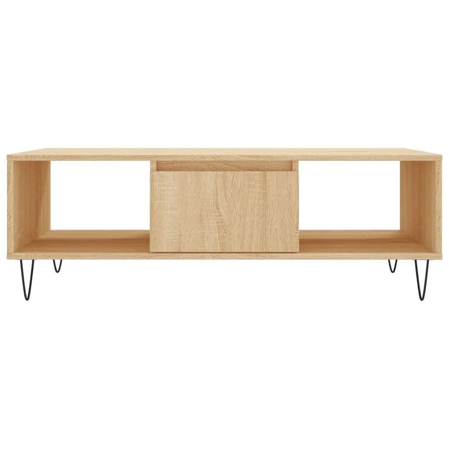 Table basse chêne sonoma 104x60x35 cm bois d'ingénierie - 5
