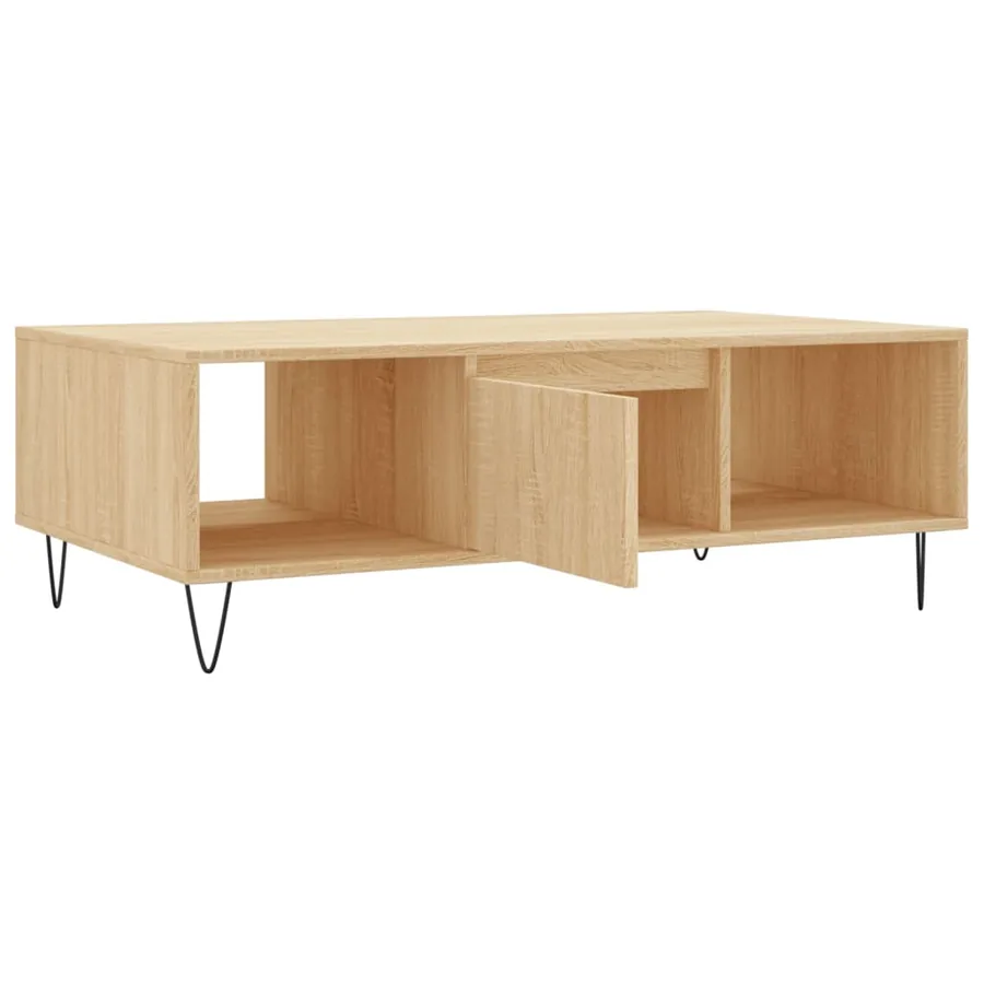 Table basse chêne sonoma 104x60x35 cm bois d'ingénierie - 6