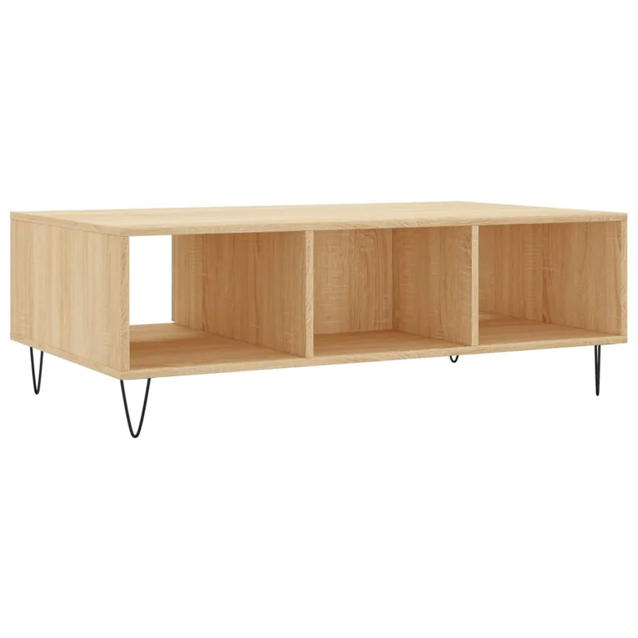 Table basse chêne sonoma 104x60x35 cm bois d'ingénierie - 8