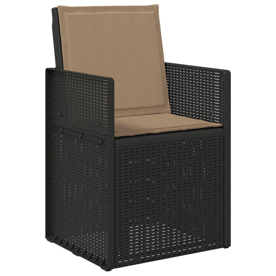 Coussins de siège et de dos 4 pcs Taupe 47 x 45 x 2 cm - 3