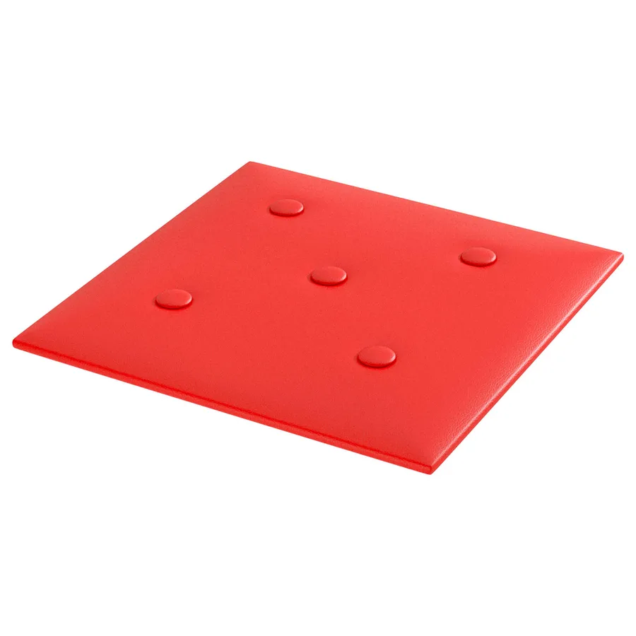 Tête de lit murale 12 pcs Rouge 30 x 30 cm Simili cuir - 2