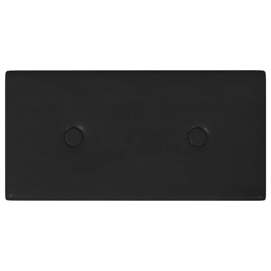 Tête de lit murale 12 pcs Noir 30 x 15 cm Simili cuir - 2