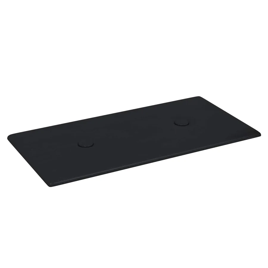 Tête de lit murale 12 pcs Noir 30 x 15 cm Simili cuir - 4