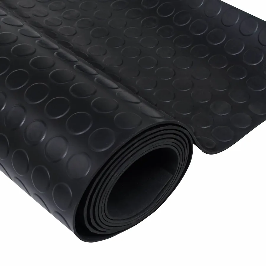Tapis de sol Noir 1 x 5 m Caoutchouc - 5
