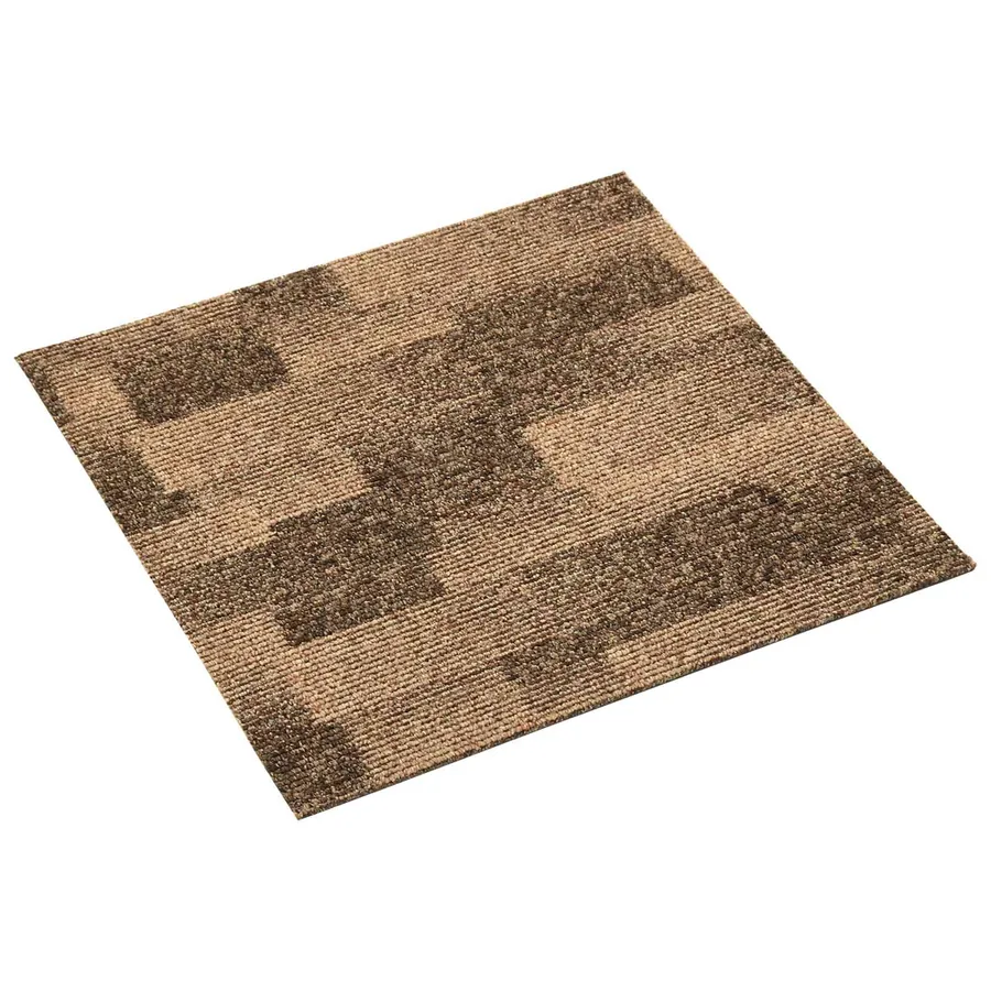 Moquette de sol 20 pcs Marron 50 x 50 cm PP