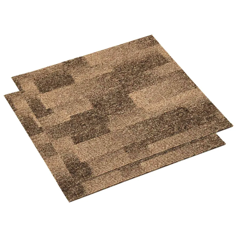 Moquette de sol 20 pcs Marron 50 x 50 cm PP - 3