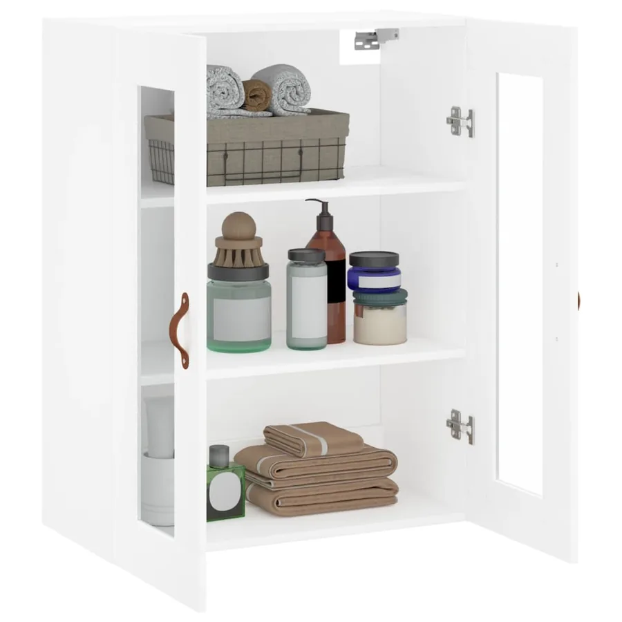 Armoire murale blanc 69,5x34x90 cm - 5