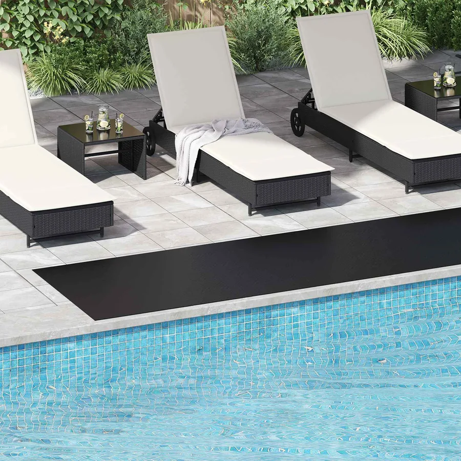 Tapis de sol Noir 1 x 5 m Caoutchouc