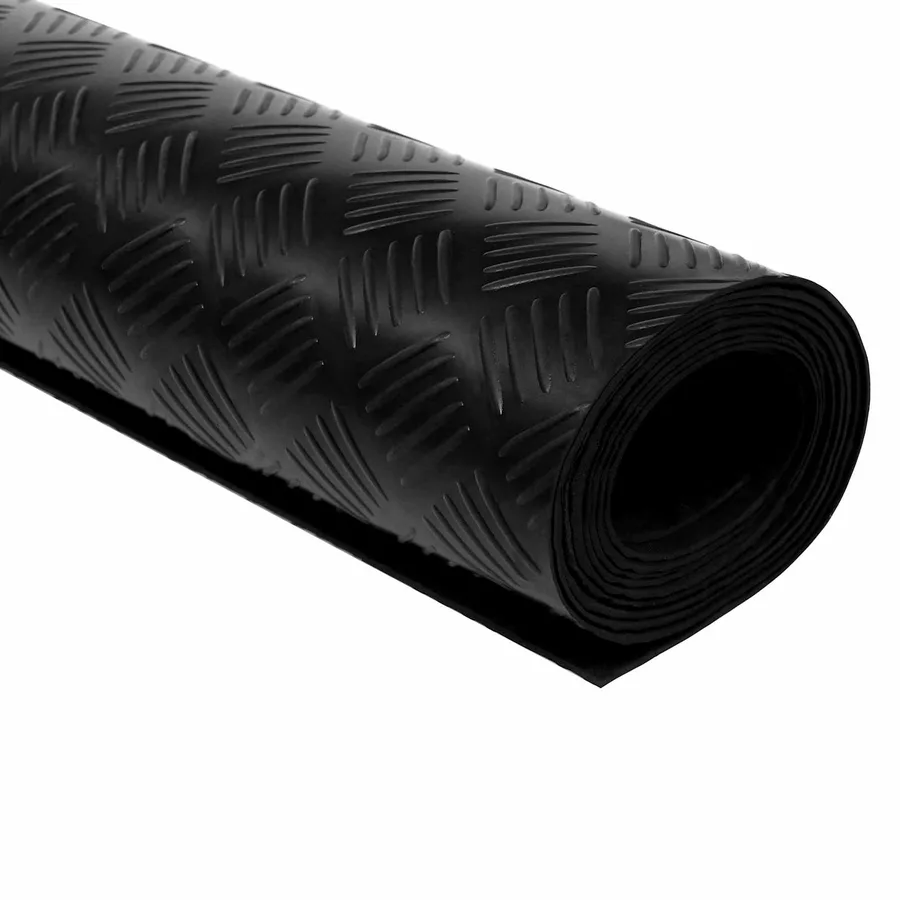 Tapis de sol Noir 1 x 5 m Caoutchouc - 3