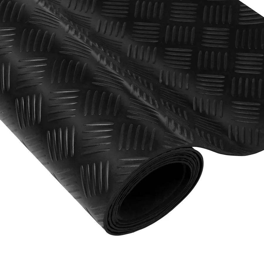 Tapis de sol Noir 1 x 5 m Caoutchouc - 5