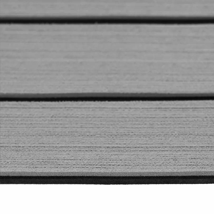 Tapis de bateau Rayé Gris clair et noir 240 x 90 cm EVA - 7