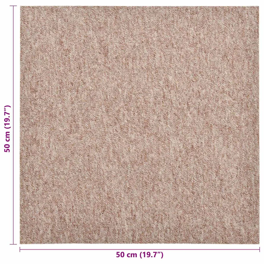 Tapis 20 pcs Beige 50 x 50 cm 100% Polypropylène - 8
