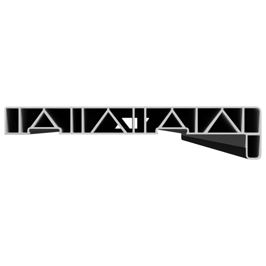 Appui de fenêtre Noir avec grain de bois 140 x 20 x 4,5 cm PVC - 4