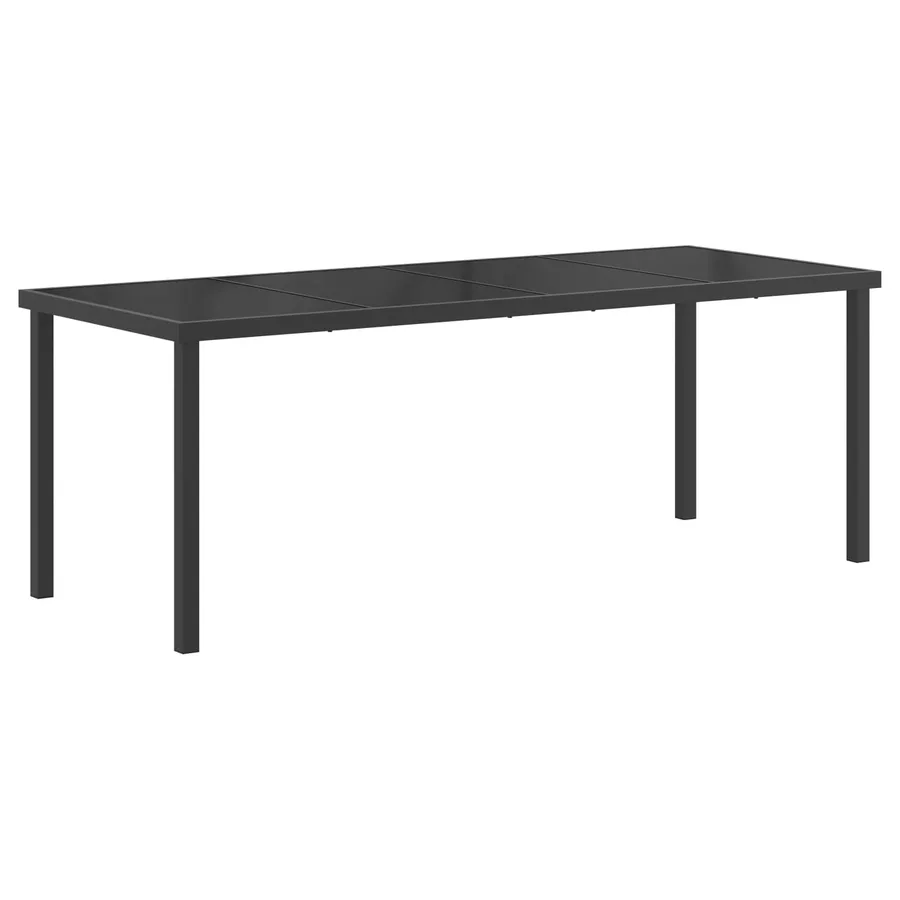Ensemble de meubles d'extérieur 9 pcs Noir et anthracite - 5