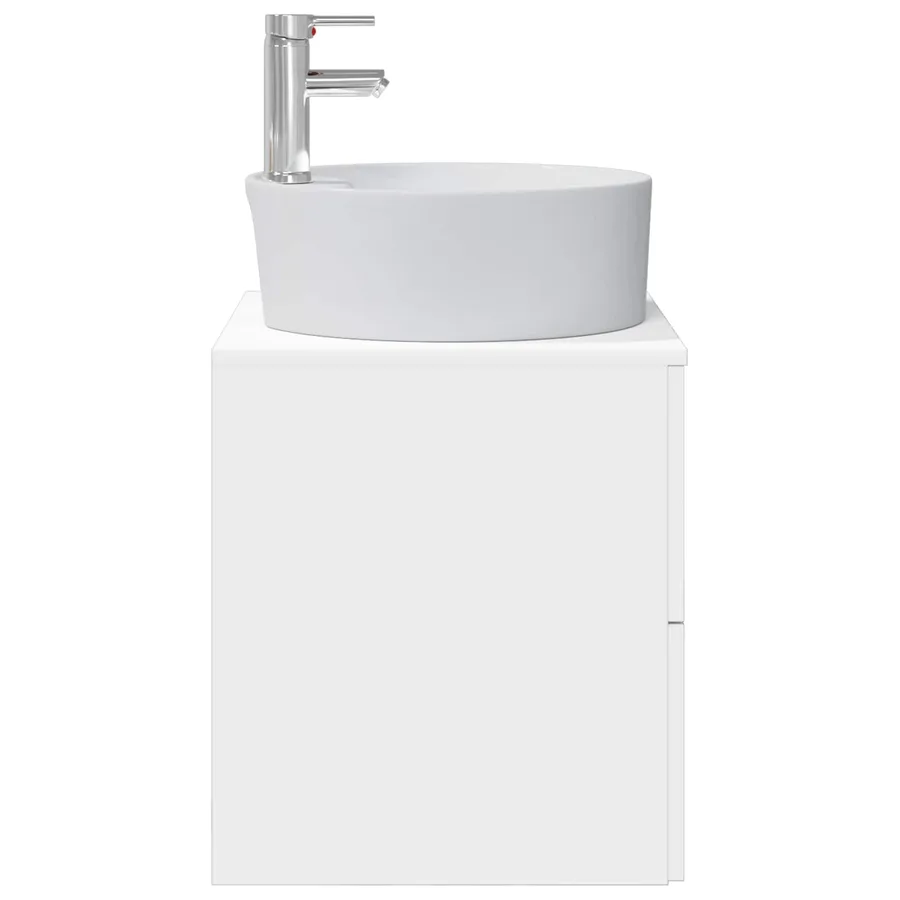 Vanité de lavabo mural Blanc 49,5 x 44,5 x 65 cm - 4