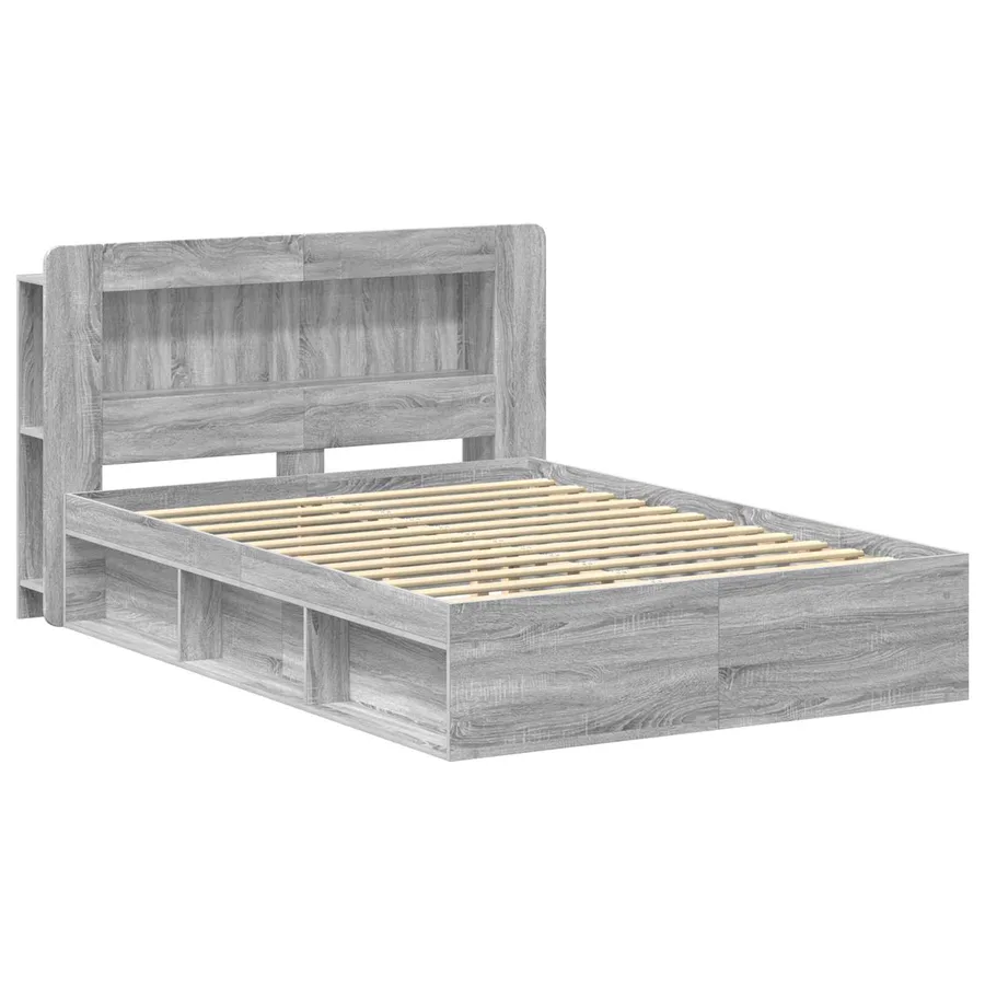 Cadre de lit avec rangement Sonoma gris 140 x 190 cm - 3