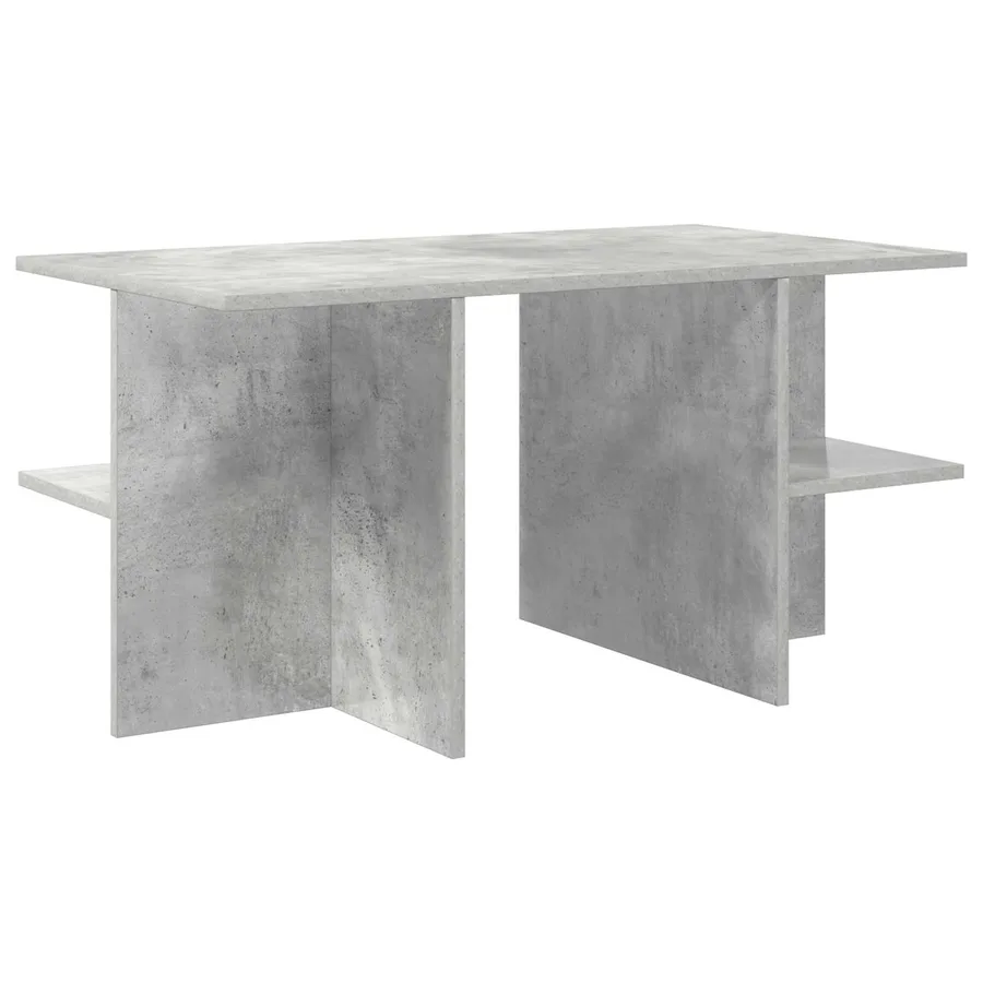Table basse Gris béton 87 x 50 x 45 cm Bois d’ingénierie - 2