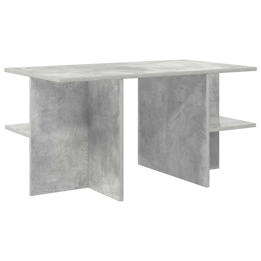 Table basse Gris béton 87 x 50 x 45 cm Bois d’ingénierie - 7