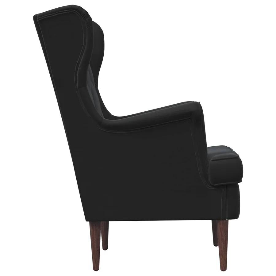 Fauteuil Noir Velours - 5