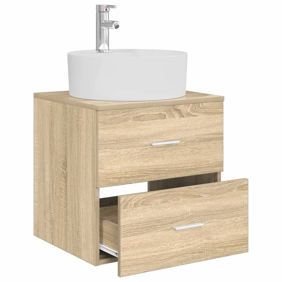 Vanité de lavabo mural Chêne Sonoma 49,5 x 44,5 x 65 cm - 3