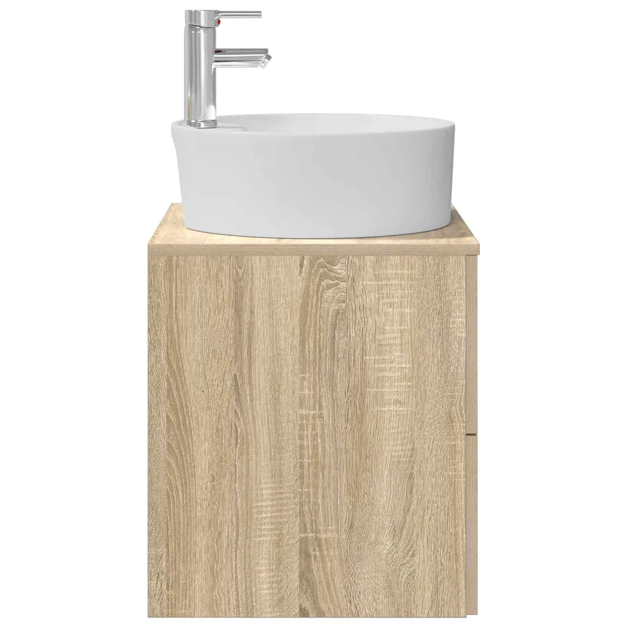 Vanité de lavabo mural Chêne Sonoma 49,5 x 44,5 x 65 cm - 4