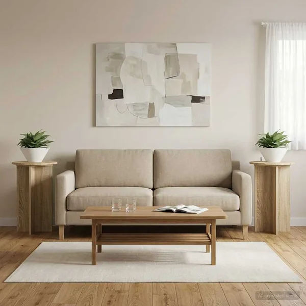 Support de Plante 2 pcs Chêne Sonoma Ø40 x 60 cm