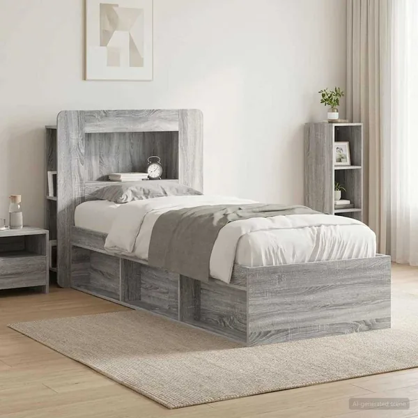 Cabinet de Tête de Lit Sonoma gris Bois d’ingénierie