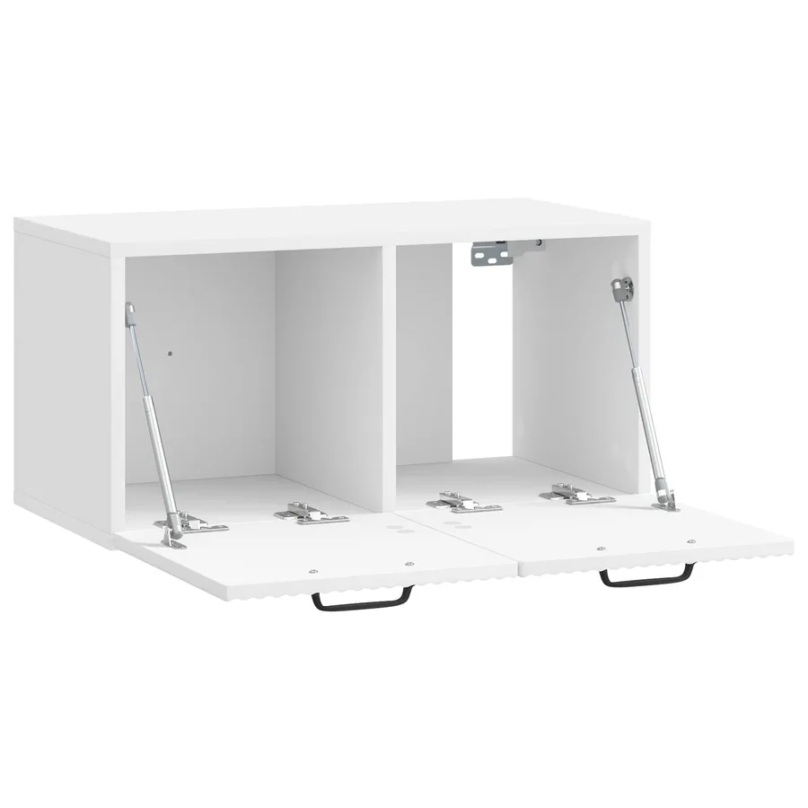 Meuble TV mural Montage mural Blanc brillant 59,5 x 31 x 30 cm - 5