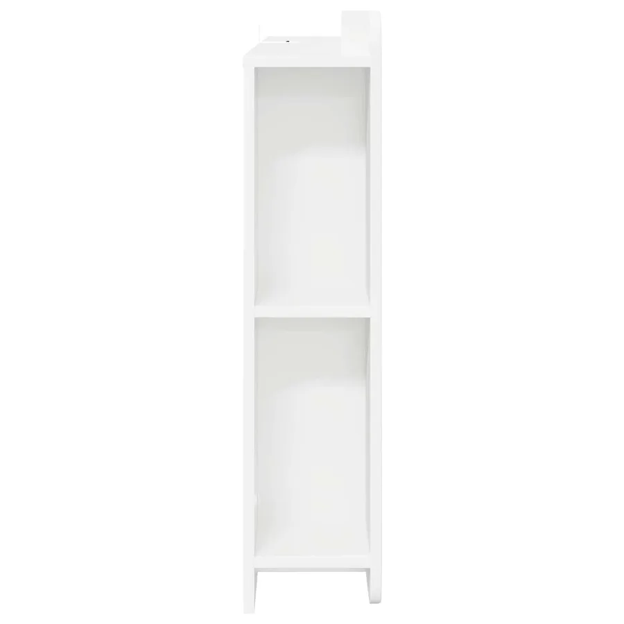 Cabinet de Tête de Lit avec stockage Blanc Bois d’ingénierie - 6
