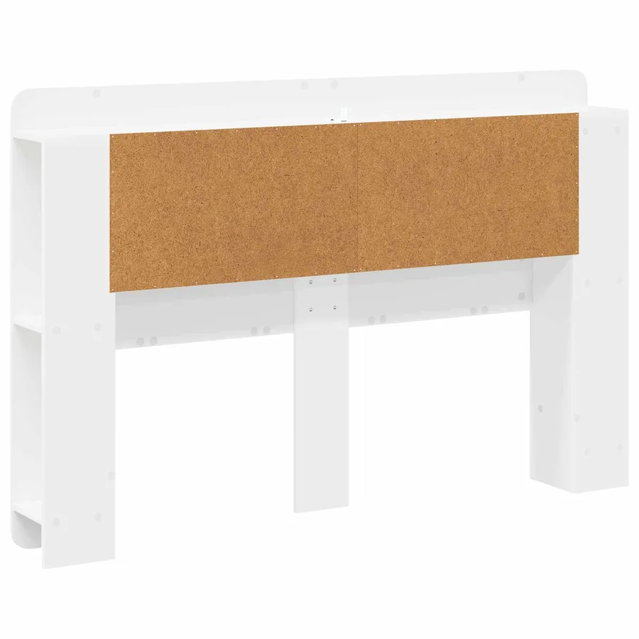 Cabinet de Tête de Lit avec stockage Blanc Bois d’ingénierie - 7