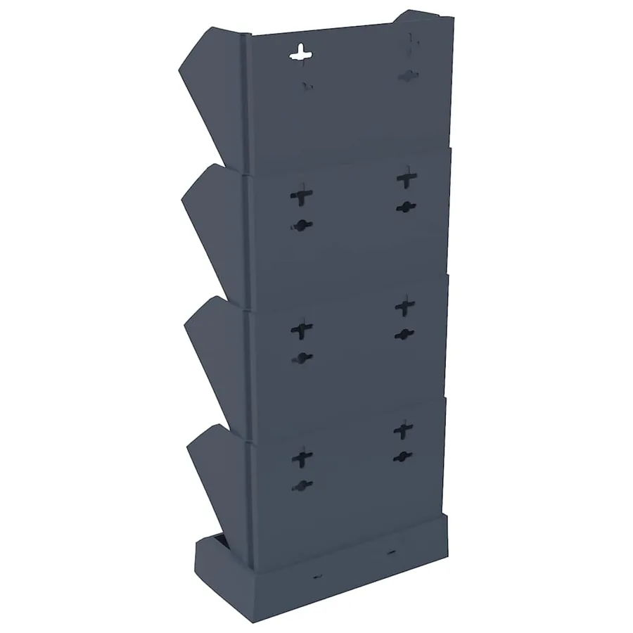 Ensemble de jardinières verticales 4 pcs Anthracite PP - 5