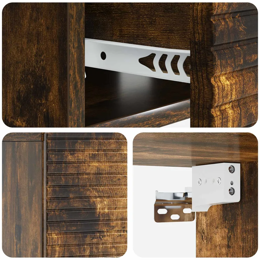 Cabinet de chevet mural 2 pcs Chêne fumé 49 x 34,5 x 20 cm - 10