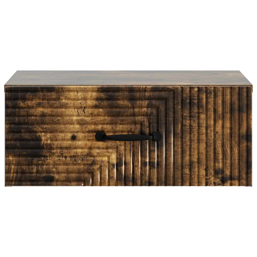 Cabinet de chevet mural 2 pcs Chêne fumé 49 x 34,5 x 20 cm - 7