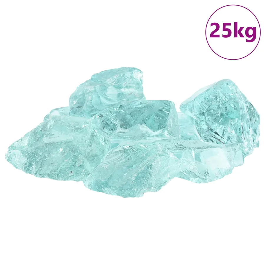 Pierres de Jardin Turquoise 12 cm Verre - 4