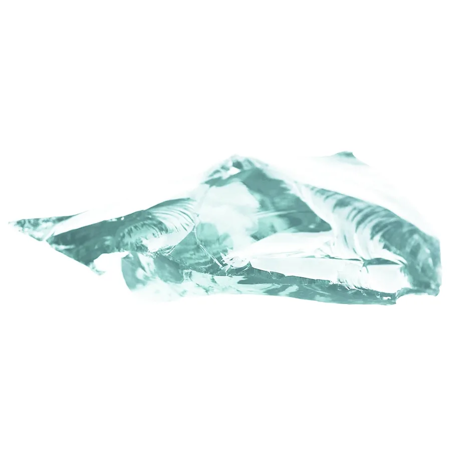 Pierres de Jardin Turquoise 12 cm Verre - 7