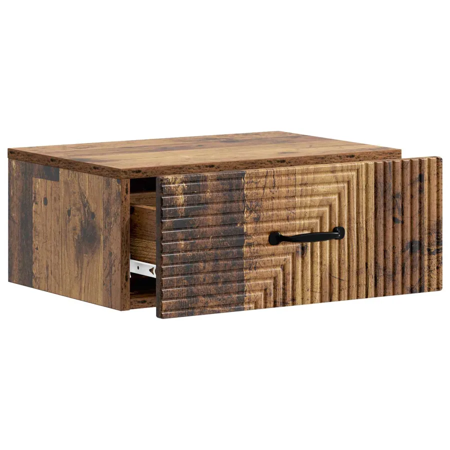 Cabinet de chevet mural 2 pcs Bois ancien 49 x 34,5 x 20 cm - 6