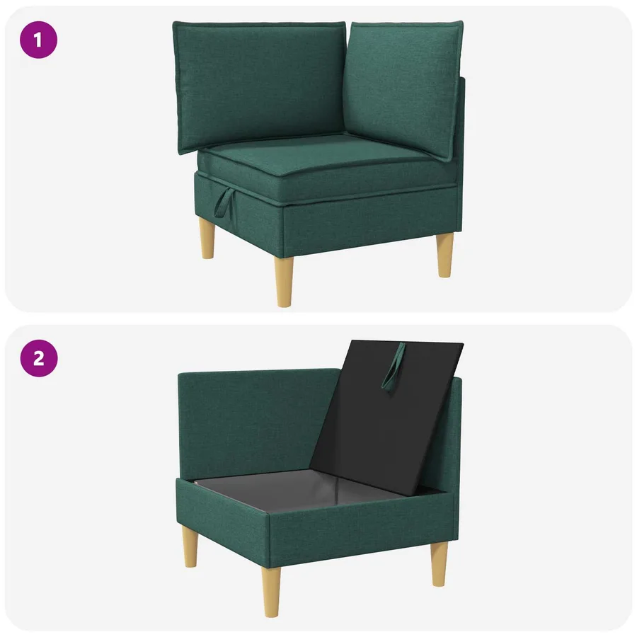 Sofa avec rangement Tissu - 9