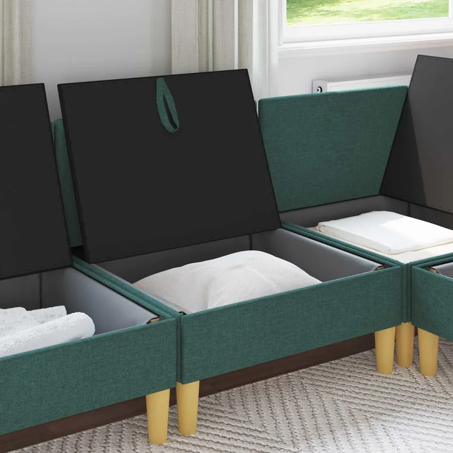 Sofa avec rangement Tissu - 3