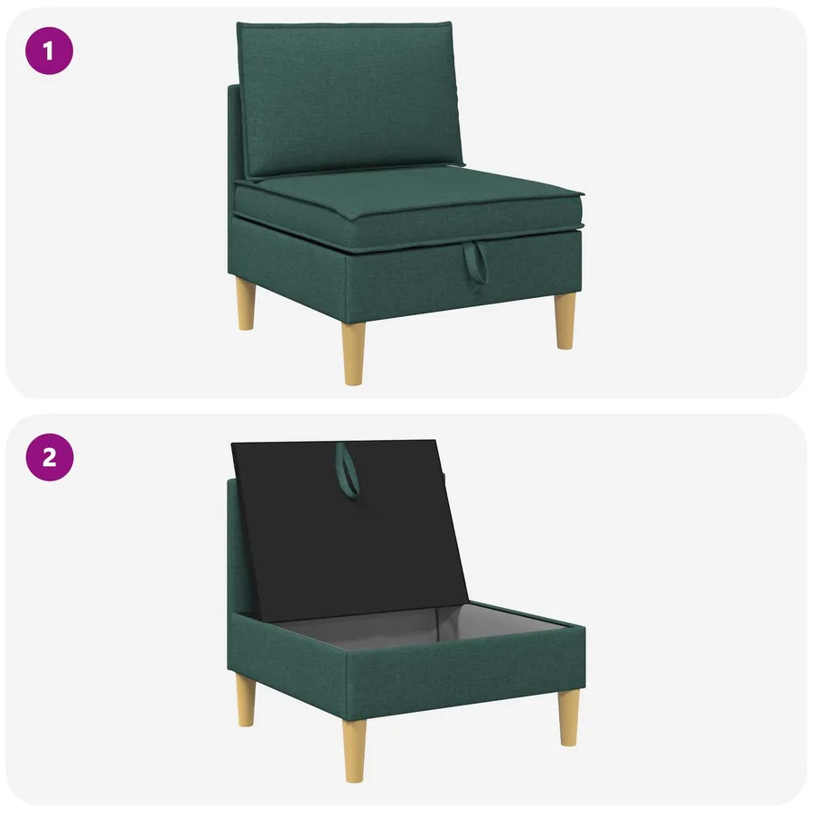 Sofa avec rangement Tissu - 9