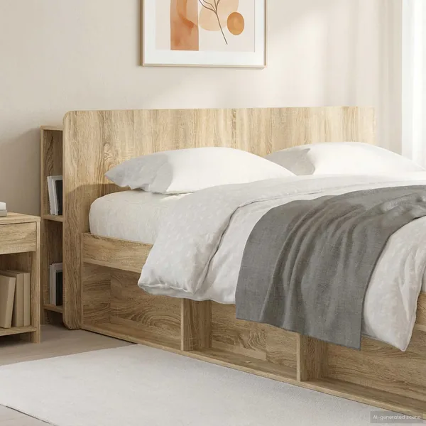 Cabinet de Tête de Lit Chêne Sonoma Bois d'ingénierie