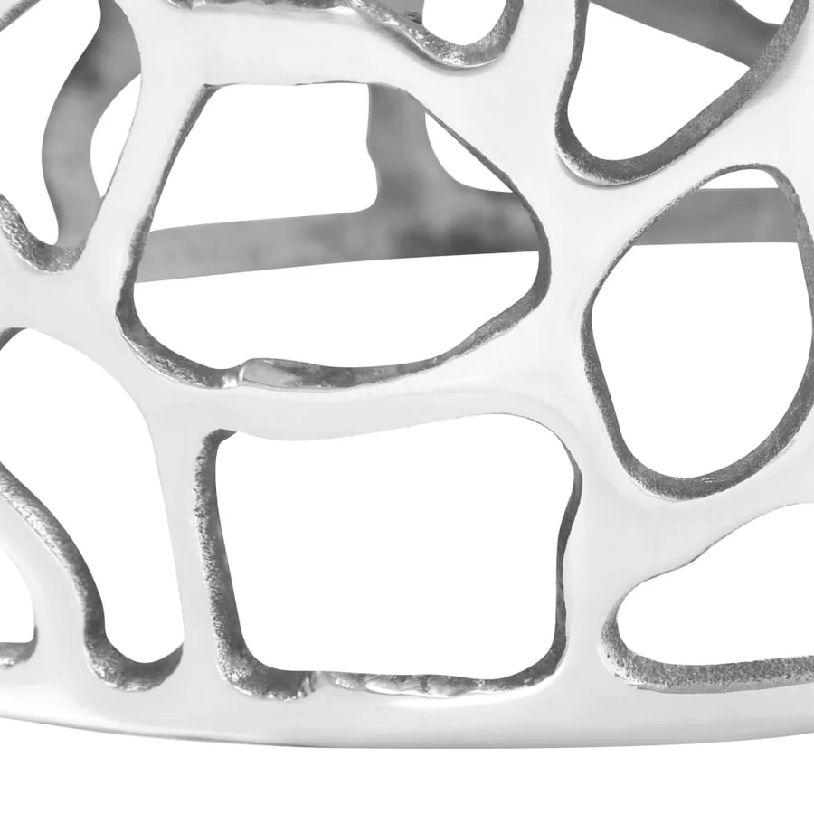 Table basse Aluminium moulé 70x30 cm Argenté - 5