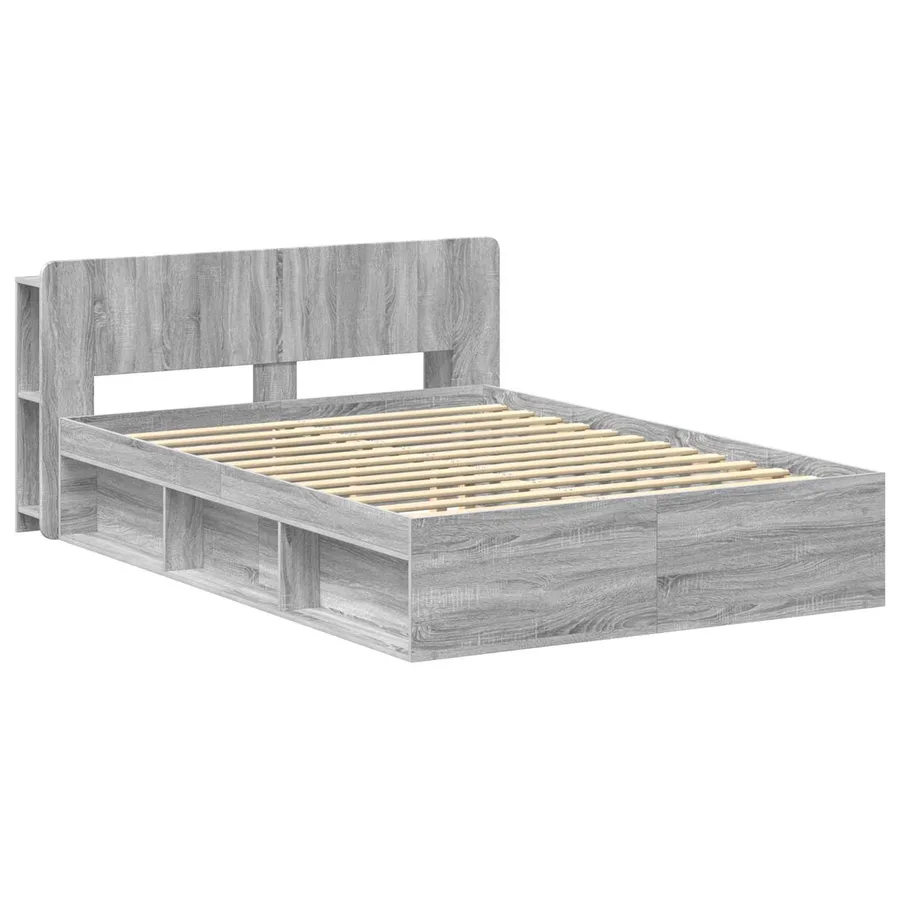 Cadre de lit avec rangement Sonoma gris 140 x 200 cm - 3