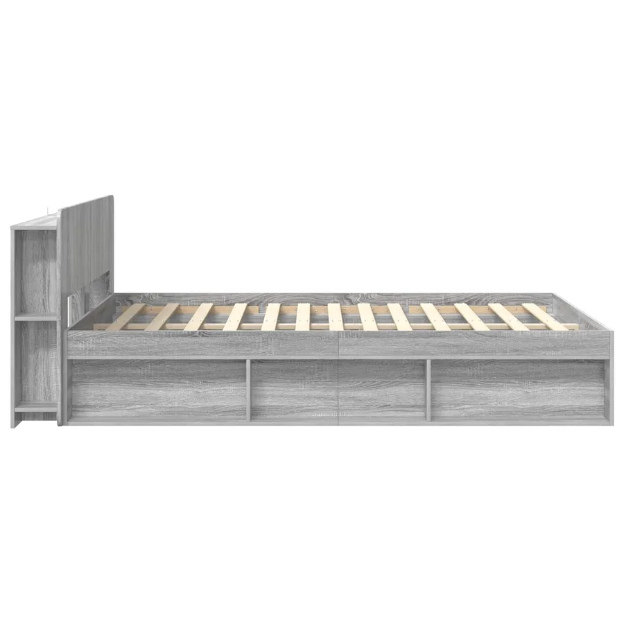 Cadre de lit avec rangement Sonoma gris 140 x 200 cm - 4