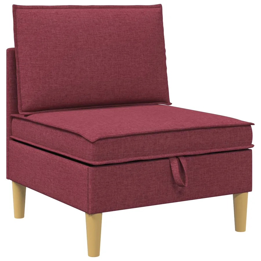 Canapé modulaire avec rangement 3 pcs Bordeaux Tissu - 5