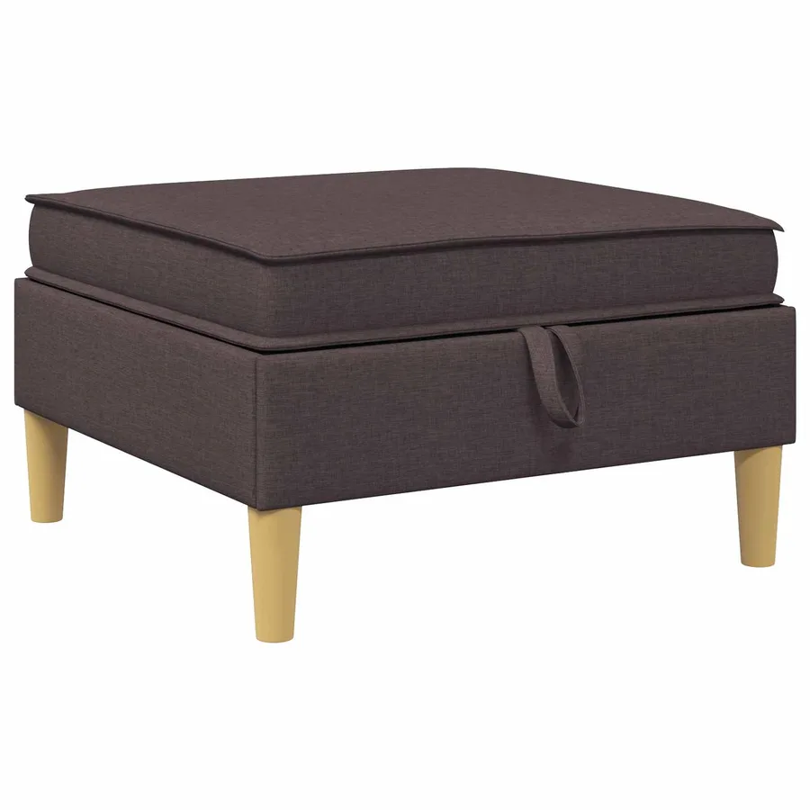Canapé modulaire avec rangement 6 pcs Marron foncé Tissu - 6