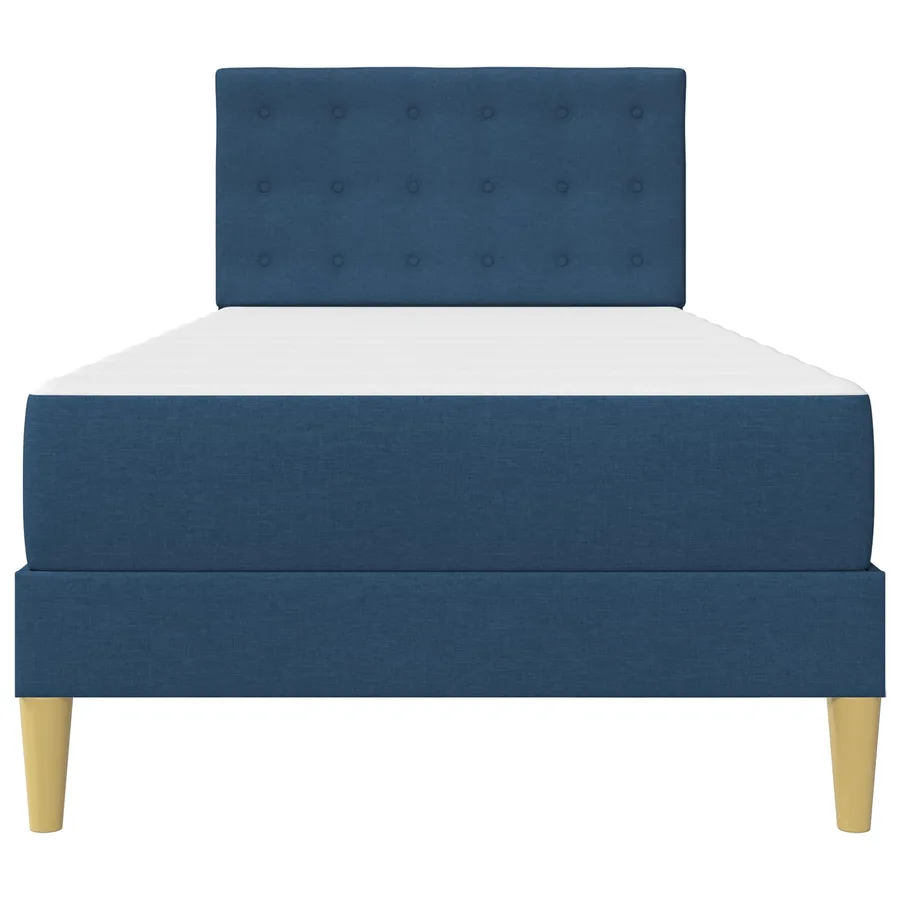 Cadre de lit avec matelas Bleu 80 x 200 cm Tissu - 6